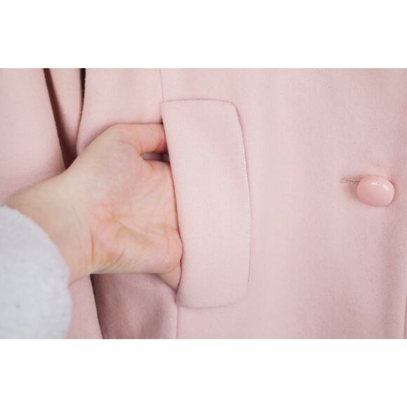 Kut from the Kloth‎ Pink Wool Blend Peacoat Single Breasted Coat Size Medium - Picture 6 of 10